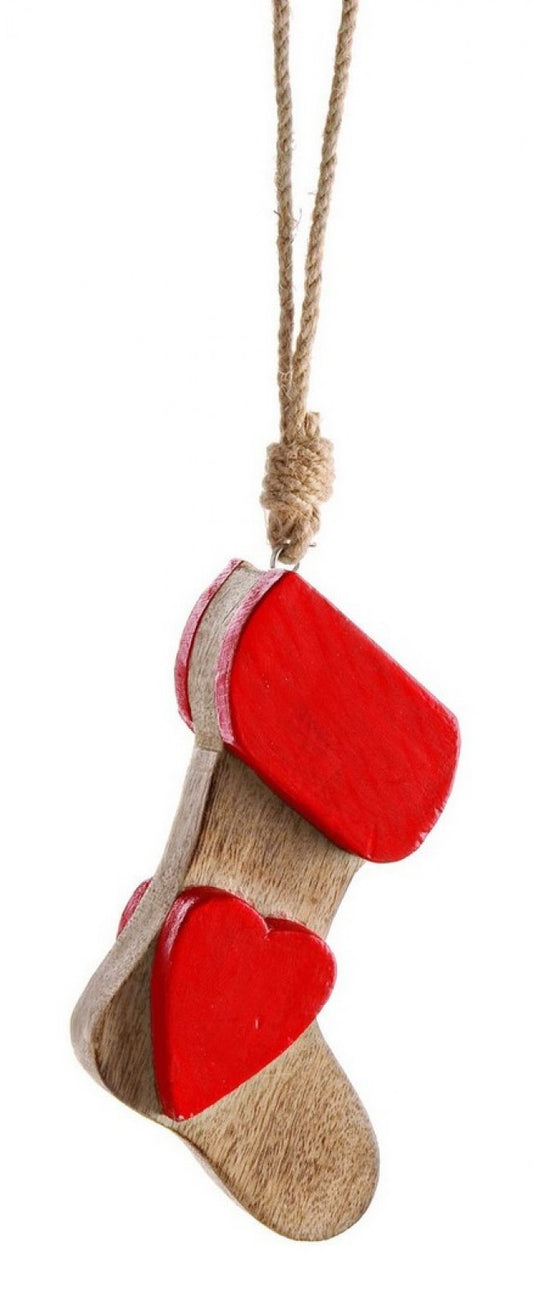 6x Pendaglio Herz Calza Naturale S