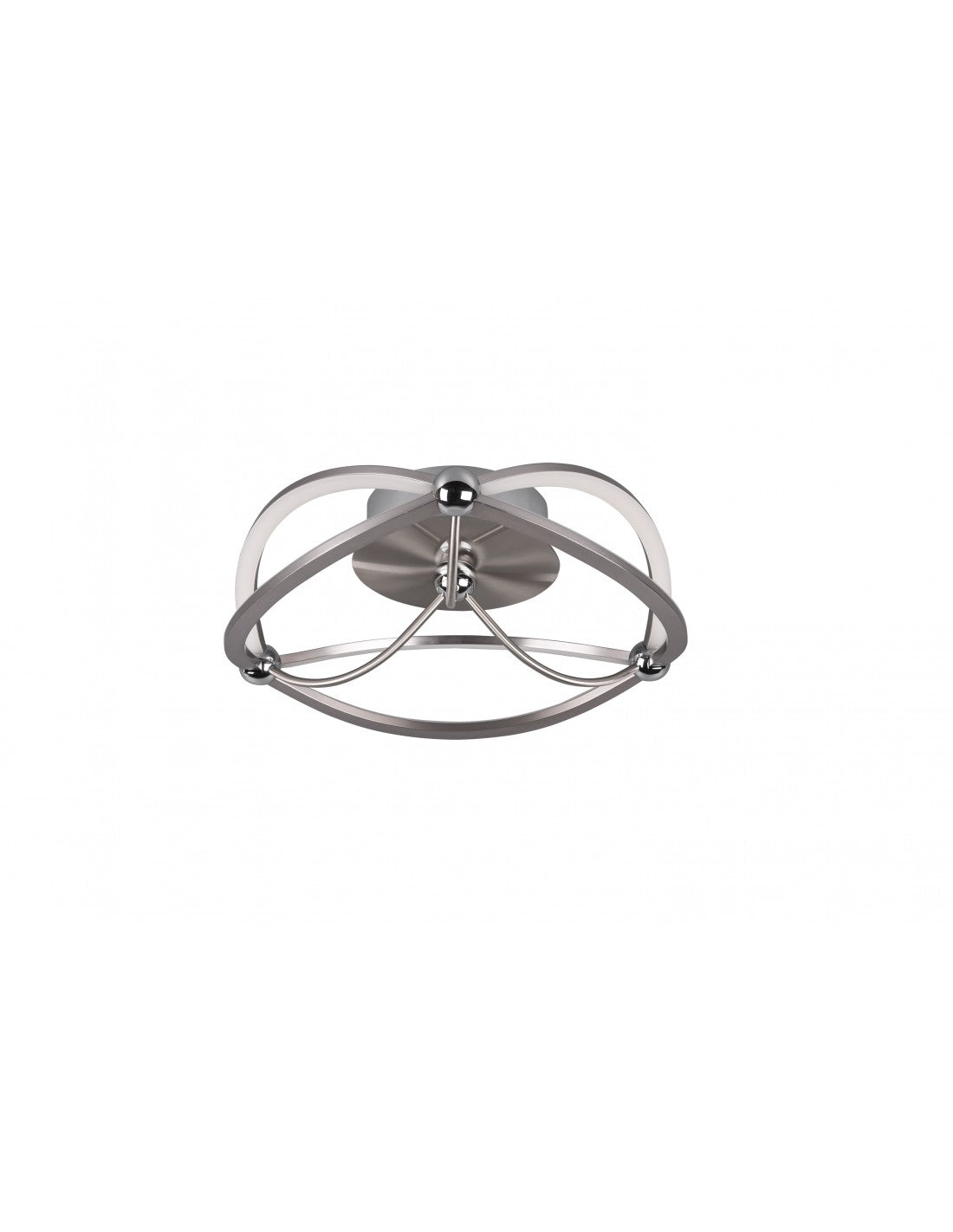 Plafoniera Moderna Led Charivari Fiocco Nichel Ø41 cm Trio Lighting