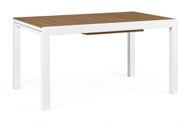 Tavolo allungabile 140-200x90 bianco in alluminio