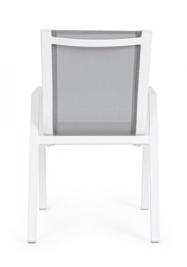 Sedia con braccioli Pelagius bianco