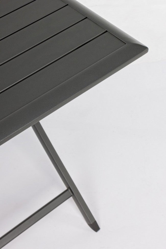 Tavolo da esterno pieghevole in alluminio Antracite ELIN 70x70x h71 cm
