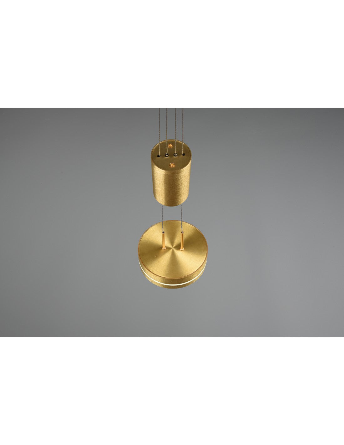 Sospensione Moderna Isola Disco Led Franklin Ottone Trio Lighting