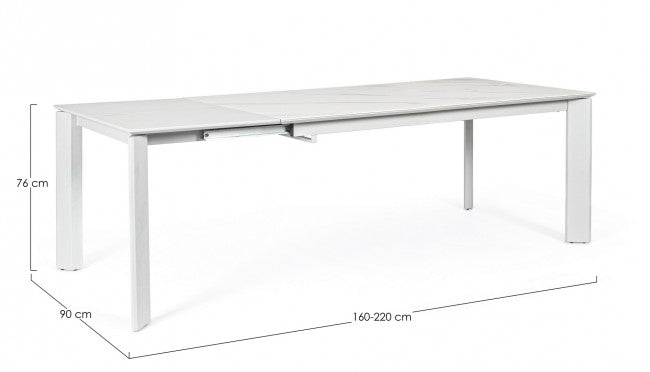 Tavolo allungabile Briva bianco grigio