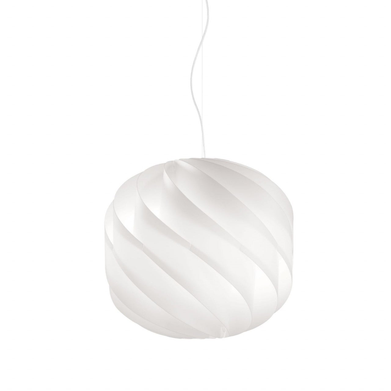 Sospensione Bianco in Metallo Cromato Cm. 25 x 23