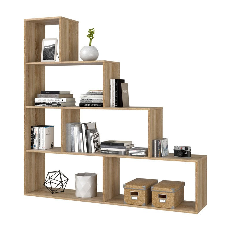 Libreria  divisorio rovere a cubo cm 145 x 29 x 145 h