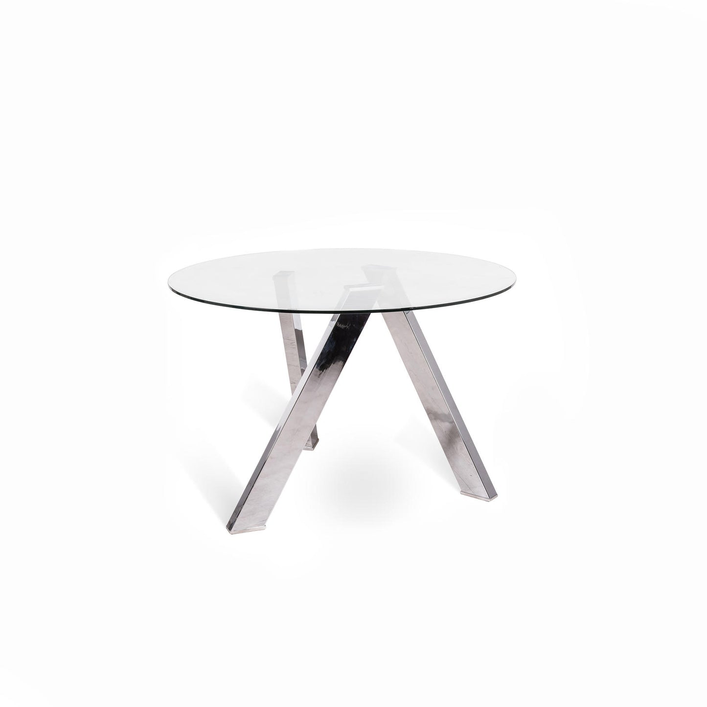 Tavolo fisso in vetro temperato trasparente 120x75h cm