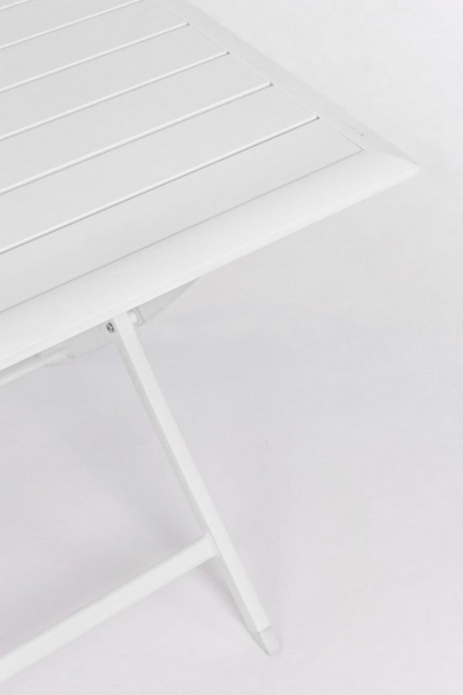 Tavolo per esterno in alluminio Bianco ELIN 110x70x h71 cm