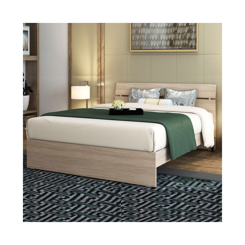 Letto matrimoniale in legno  per camera colore olmo cm 200x171xH 98