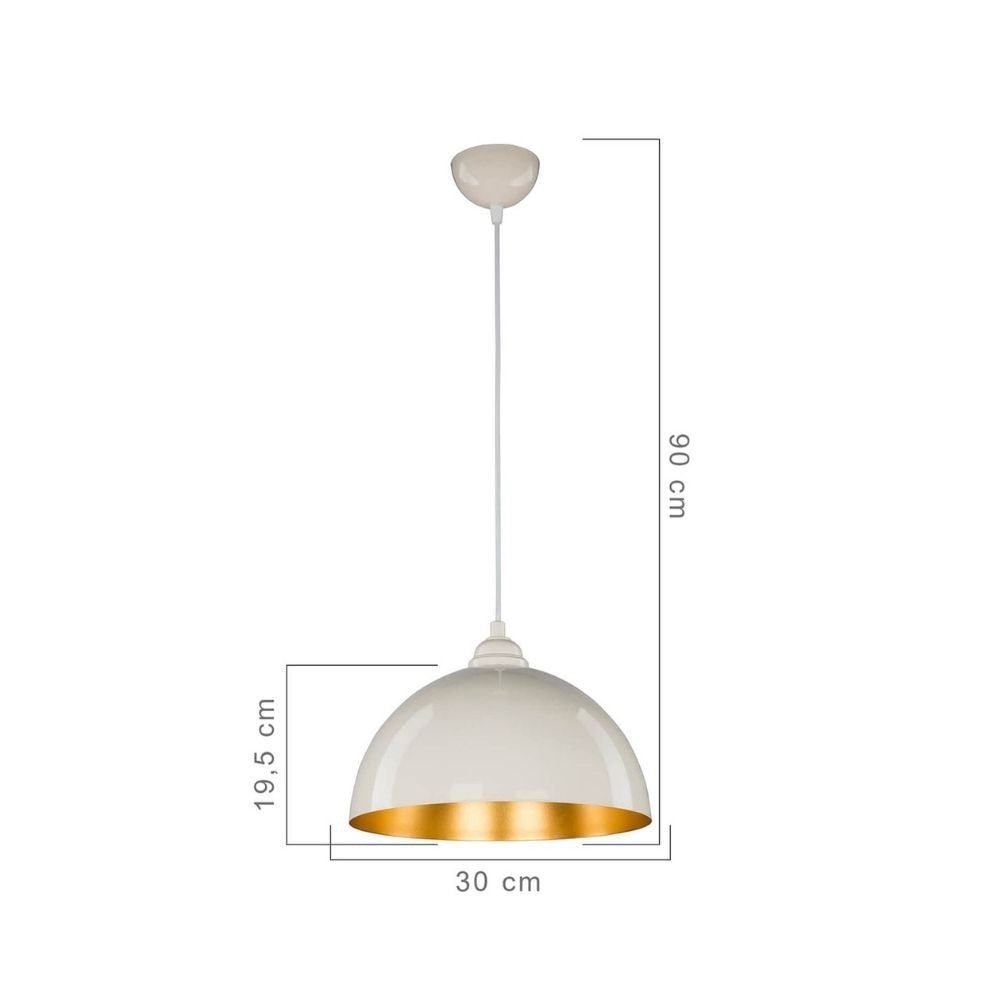 Lampada a sospensione Topak ASZ0948 in metallo bianco EFFEZ
