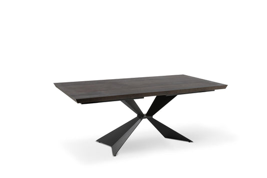 Tavolo allungabile con top impiallacciato rovere termocotto 200/300x100x76h cm