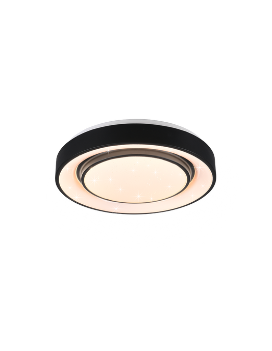 Plafoniera Moderna Led Dimmer RGB Mona Nero Ø38 cm Trio Lighting
