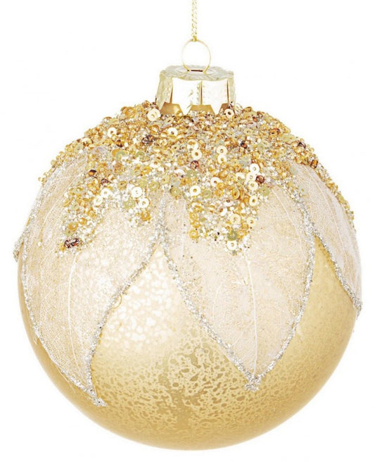 8x Sfera Vt Fogliage Oro D100