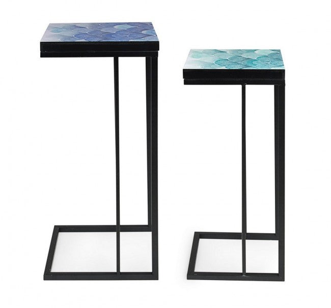 Set tavolini moderni arredo industrial pz 2