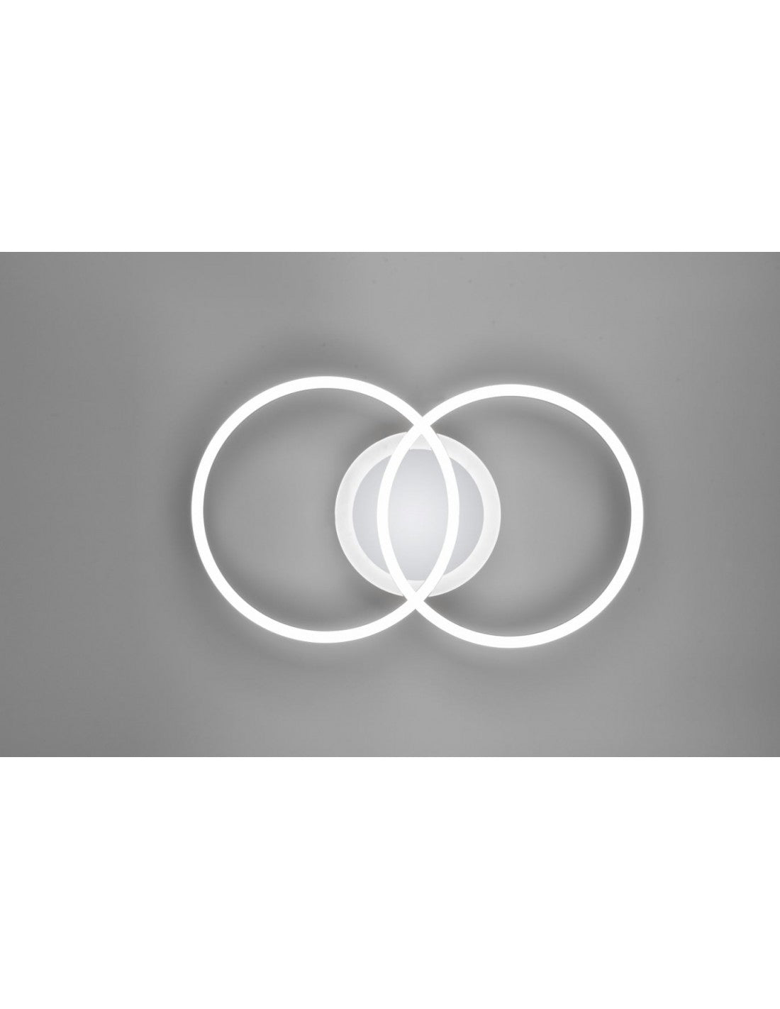 Plafoniera Soffitto Cerchi Cromo Led 4000k Dimmer Venida Trio Lighting