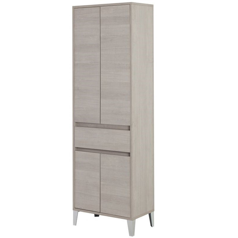 Armadio Portasciugamani quattro ante Rovere chiaro 60x35x h183 cm