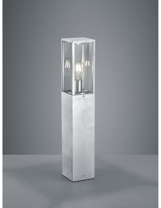Palo Squadrato per Esterno Garonne Zincato H80 cm Trio Lighting