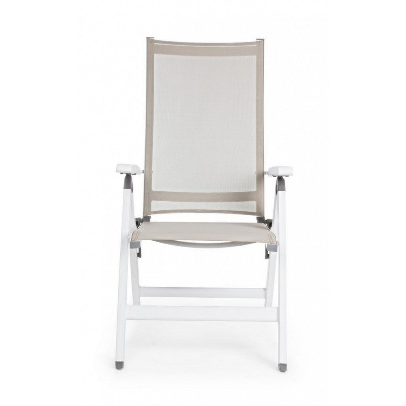 Poltrona per esterno Pieghevole CRUISE Bianco 59x71x h 113 cm