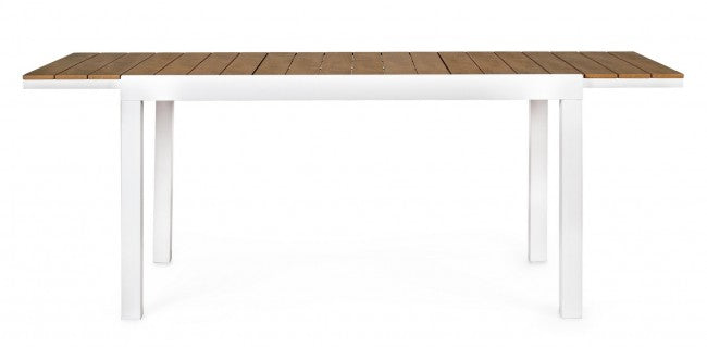 Tavolo allungabile 140-200x90 bianco in alluminio