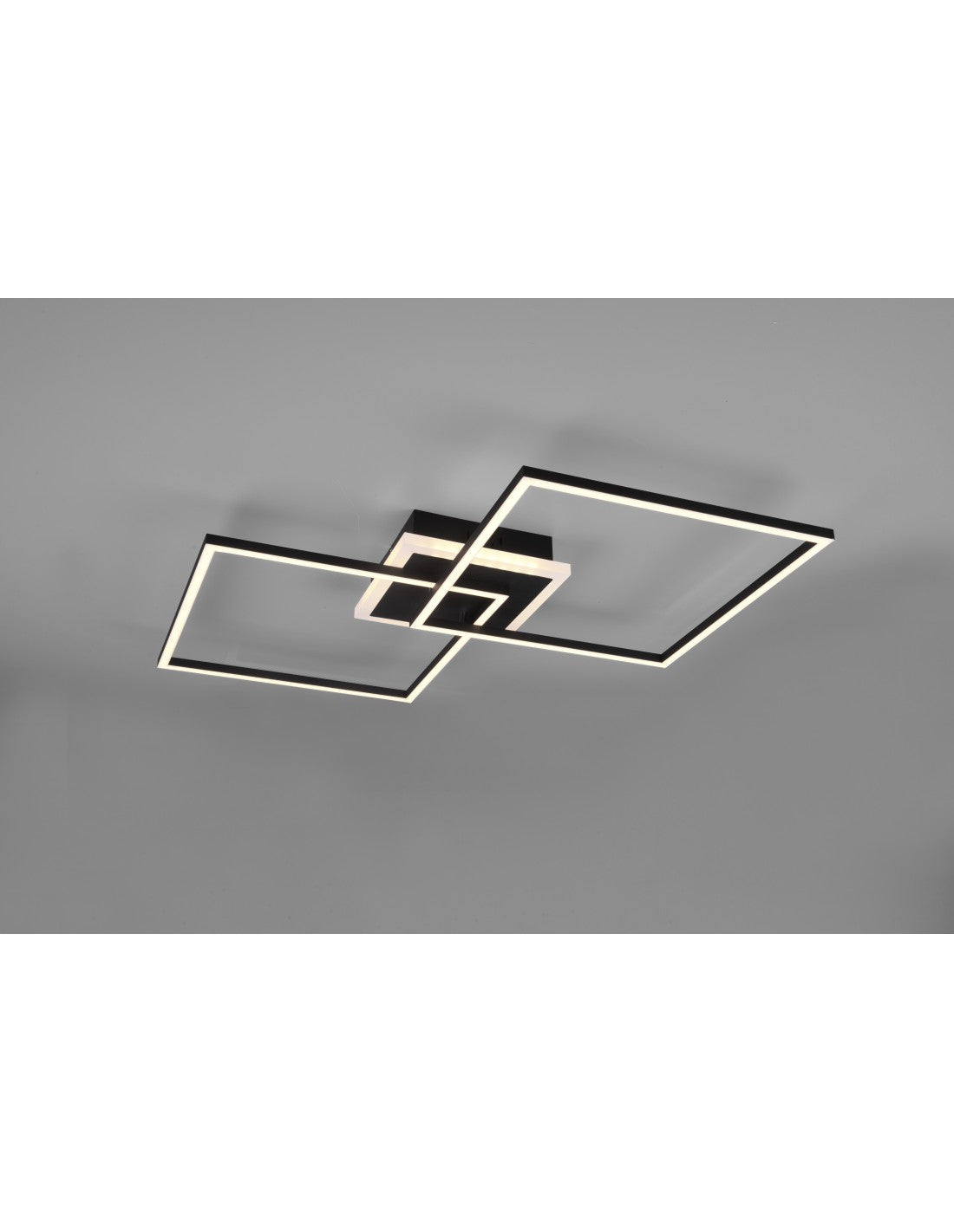 Plafoniera Arribo Quadrati Nero Led Dimmerabile Rgbw Trio Lighting
