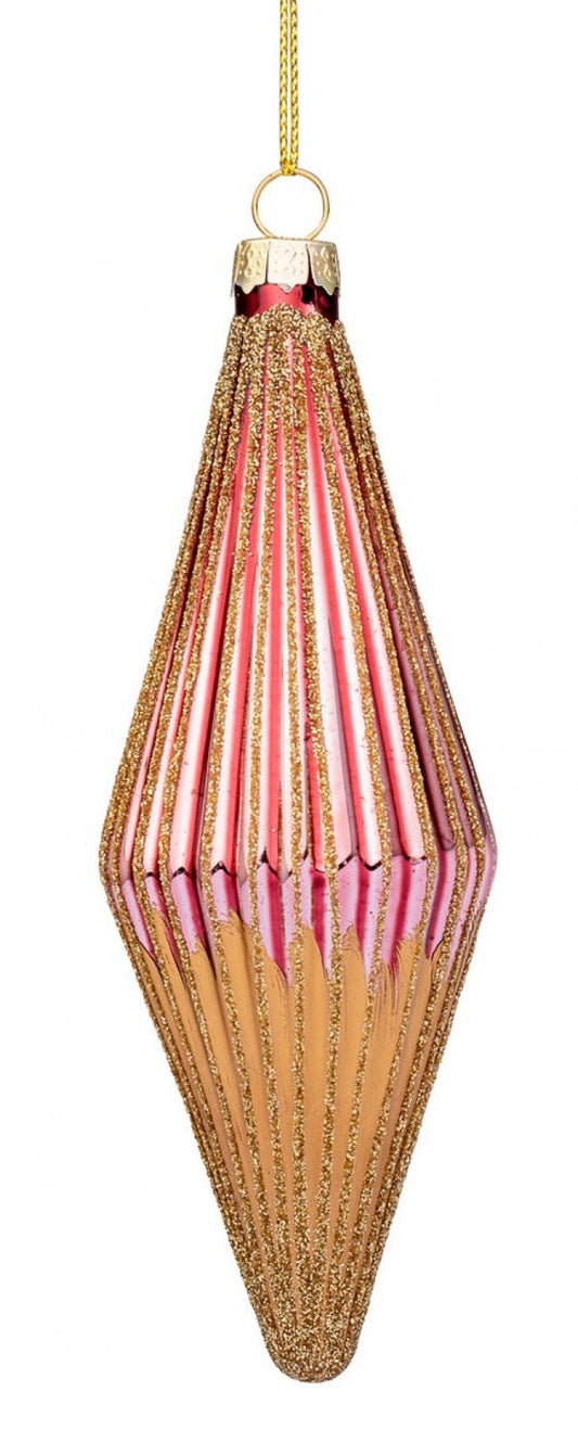 12x Pendaglio A Punta Vt Modish Rosa