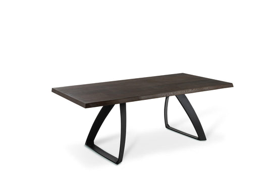 Tavolo in rovere termocotto e gambe nere 100x200x76h cm