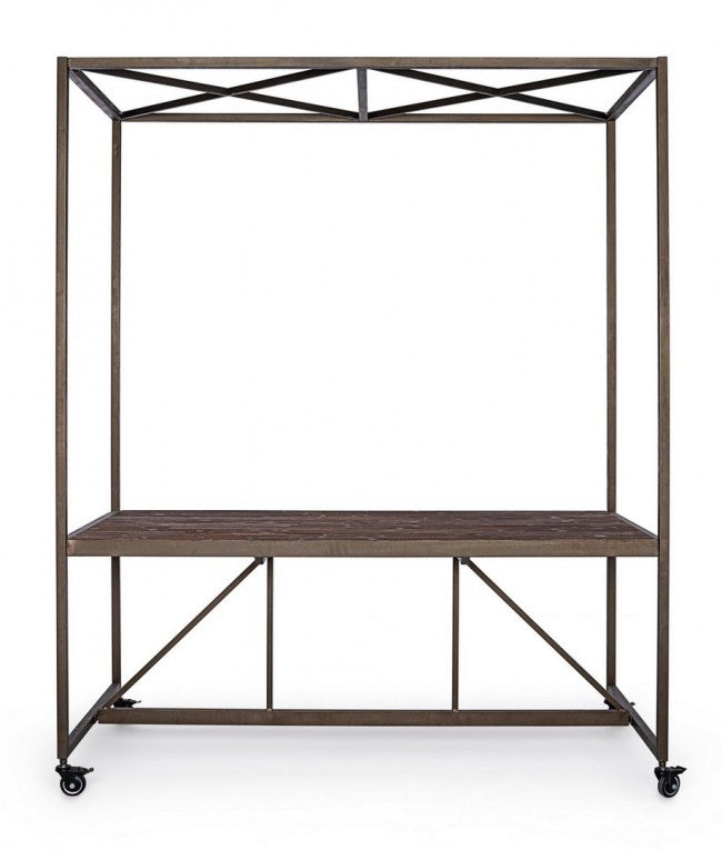 Tavolo industriale espositore con tetto 180x220h cm