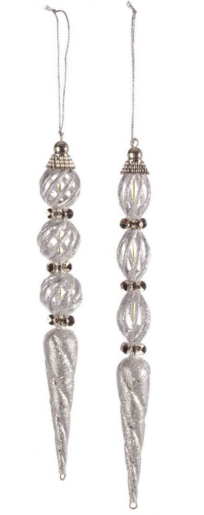 12x Pendaglio Moda Ghiaccio Argento Ass