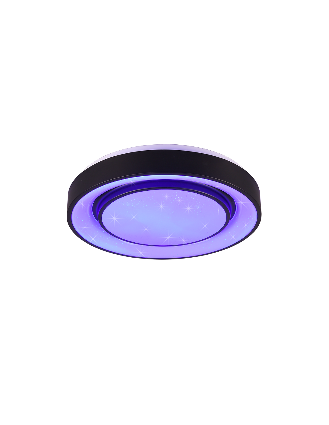 Plafoniera Moderna Led Dimmer RGB Mona Nero Ø38 cm Trio Lighting