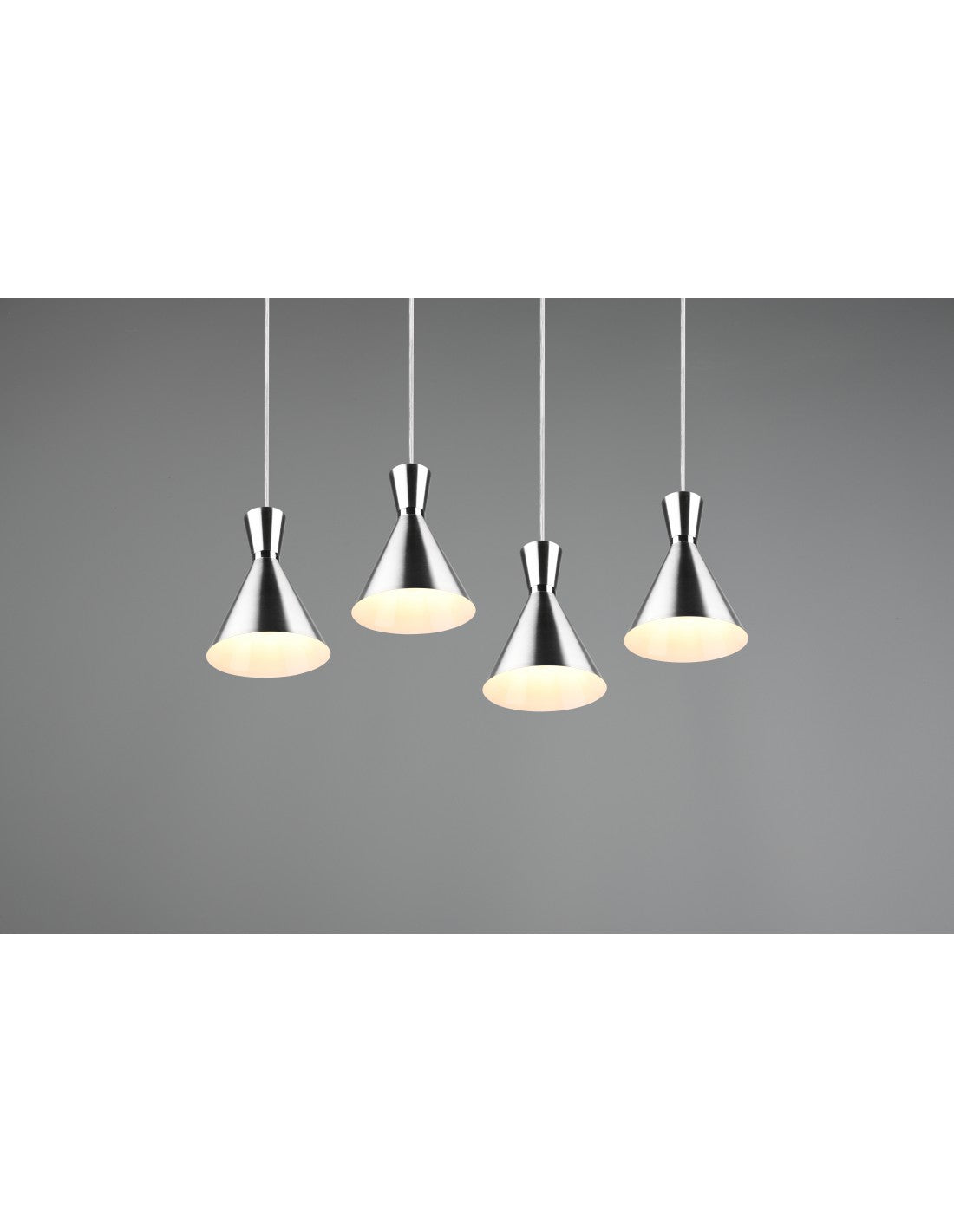 Lampadario Lineare Enzo 4xE27 Nichel Opaco Trio Lighting