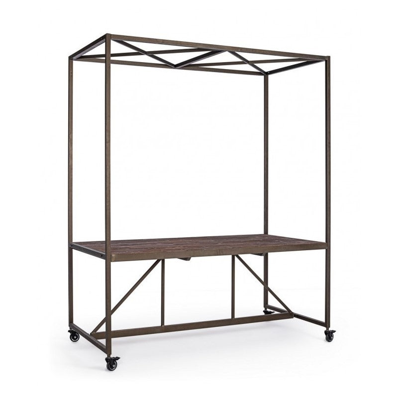 Tavolo industriale espositore con tetto 180x220h cm
