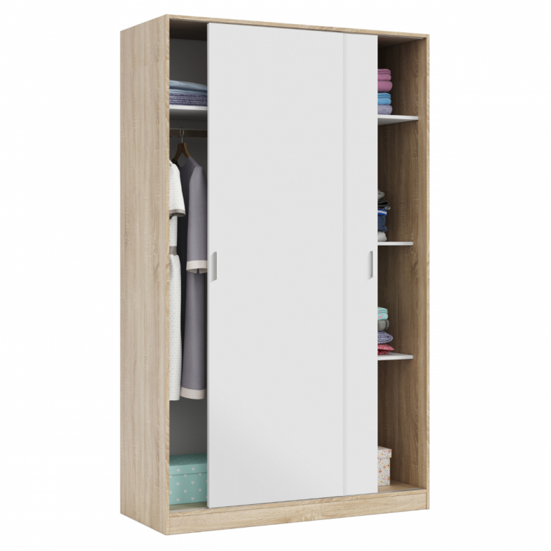 Armadio 2 Ante Scorrevoli Cm 120 x 50 x 20 Rovere
