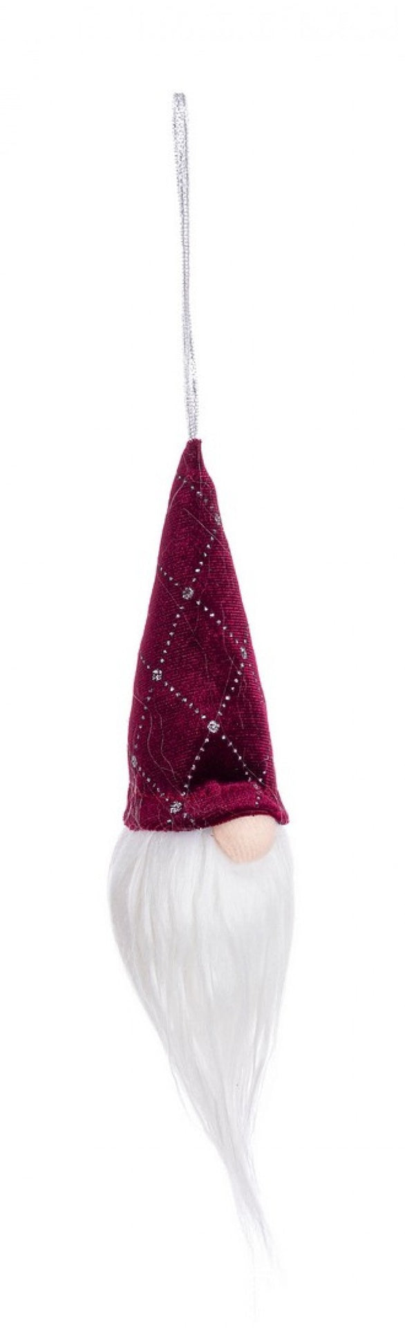 12x Pendaglio Babbo Rudolph Bordeaux H15