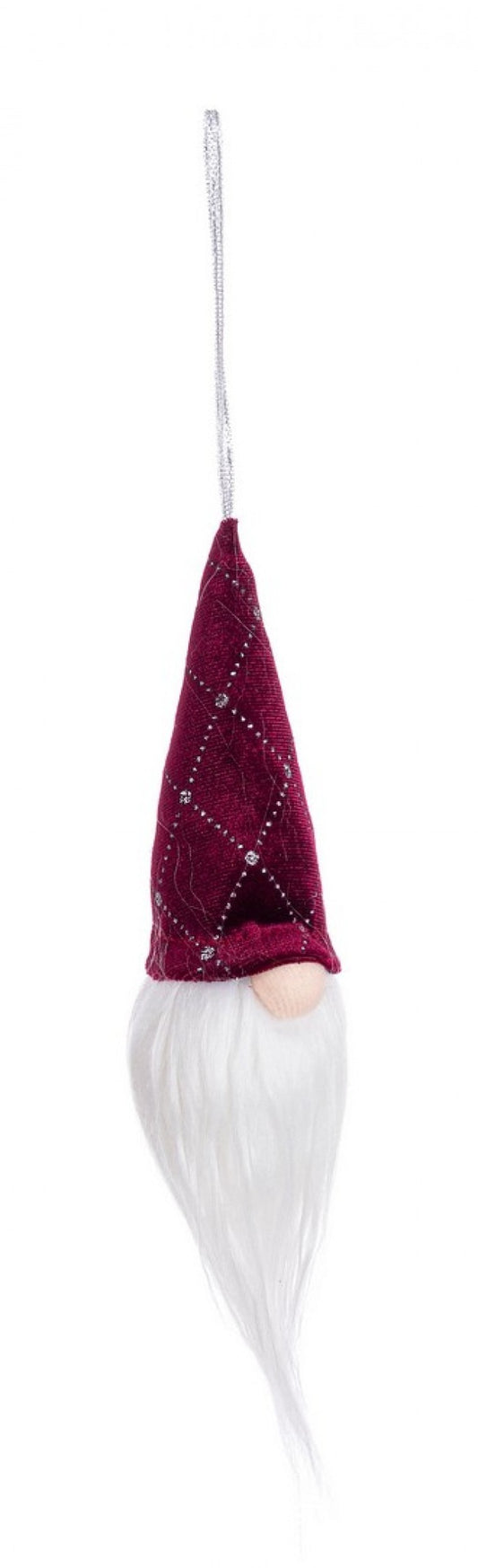 12x Pendaglio Babbo Rudolph Bordeaux H15