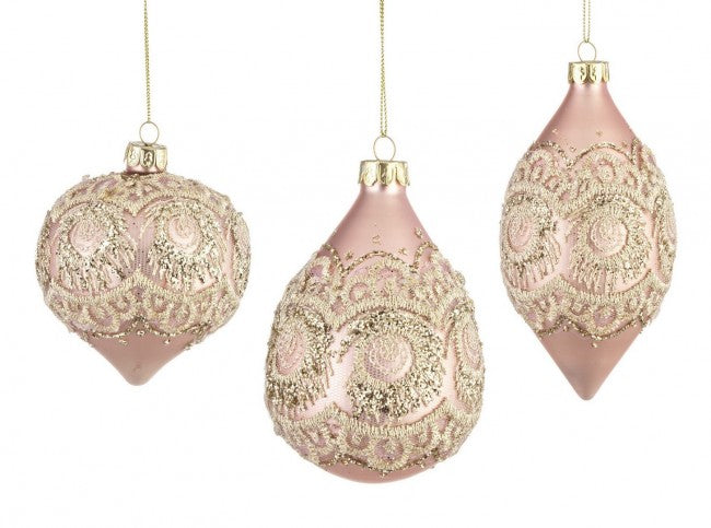12x Pendaglio Vt Murano Rosa Ass3