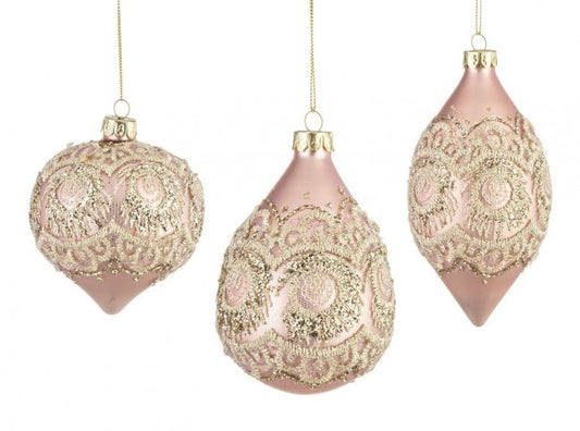 12x Pendaglio Vt Murano Rosa Ass3