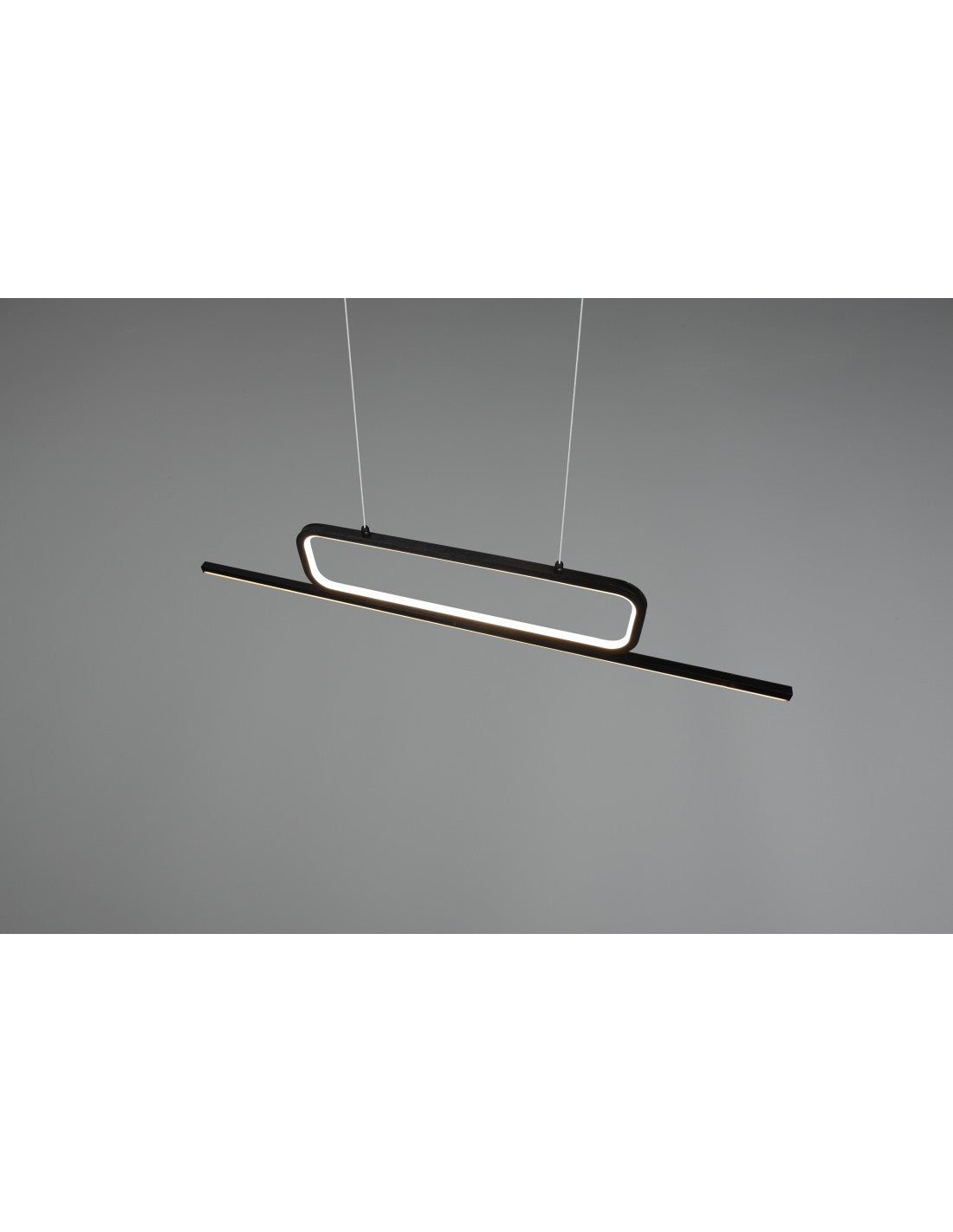Sospensione Nera Moderna Ufficio Aick Led Dimmerabile Trio Lighting