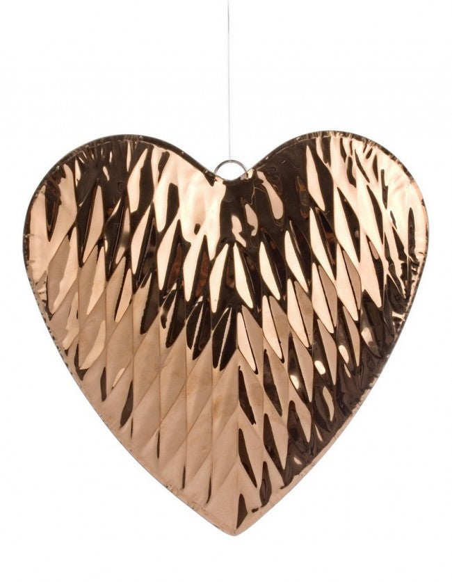 4x Pendaglio Placcato Cuore Rame L