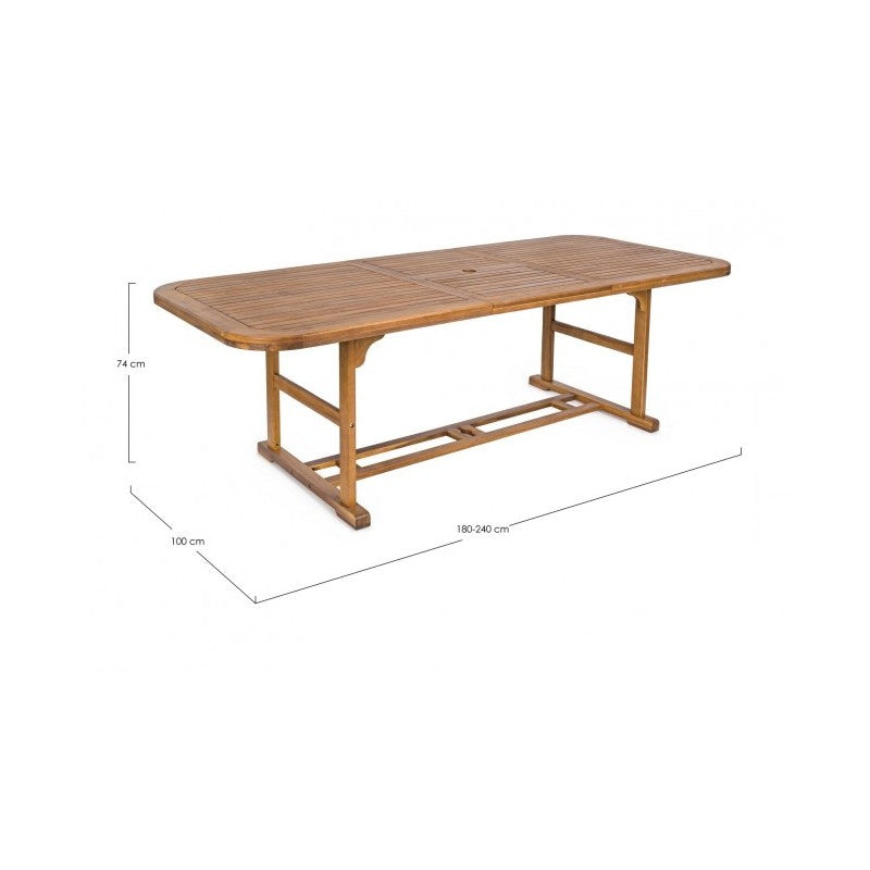 Tavolo Per esterno Noemi Allungabile in Legno  180/240x100x h 74cm