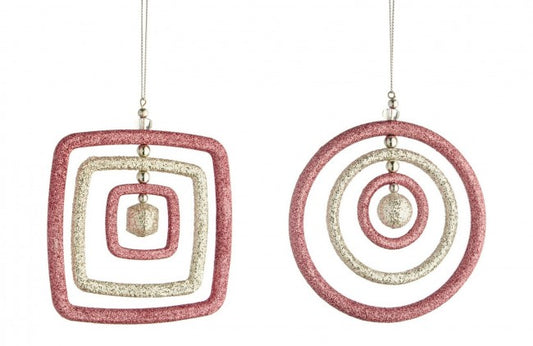 12x Pend.Doppio Perla Pink.Assortito