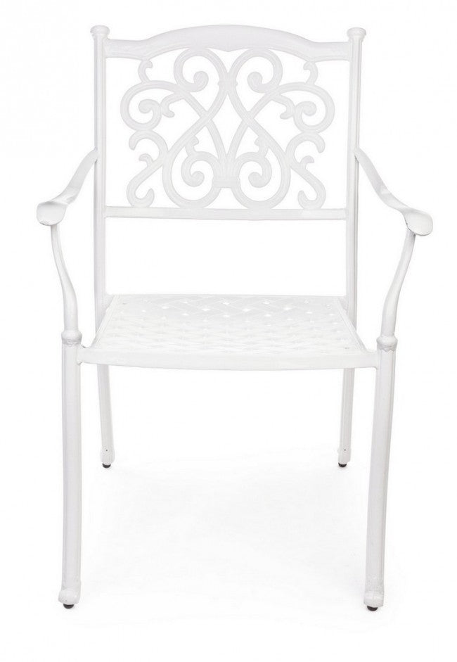 Sedia Con Bracciolo Ivrea Bianco Da Esterno
