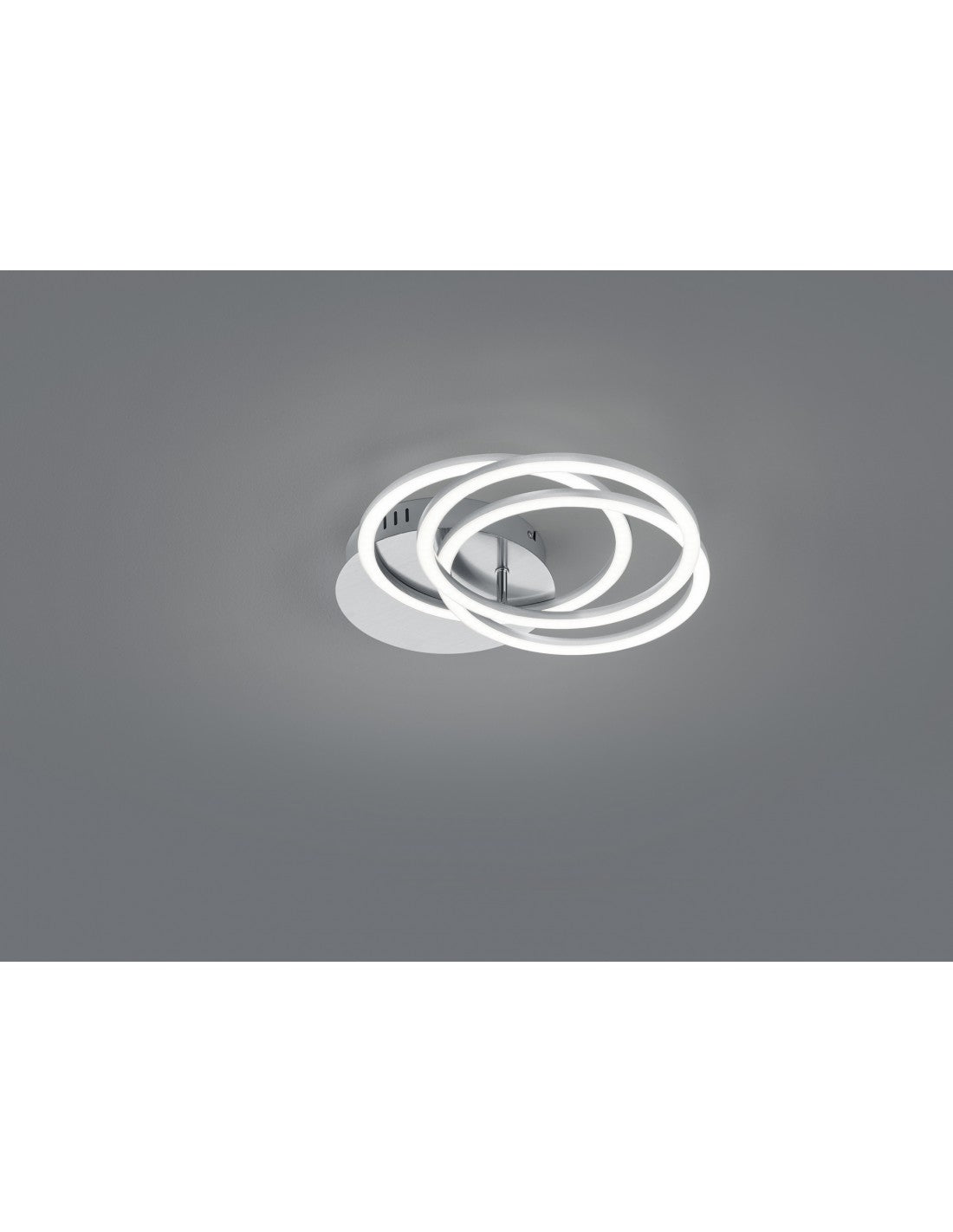Plafoniera 3 Anelli Orientabili Led Dimmer Circle Nichel Trio Lighting