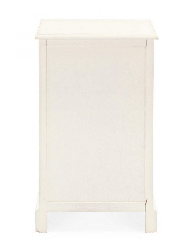 Cassettiera in legno tre cassetti Bianca AMABEL 40x32x h70 cm