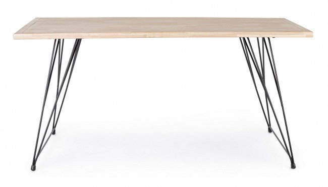 Tavolo design industrial in legno DISTRICT 160x90x h76 cm