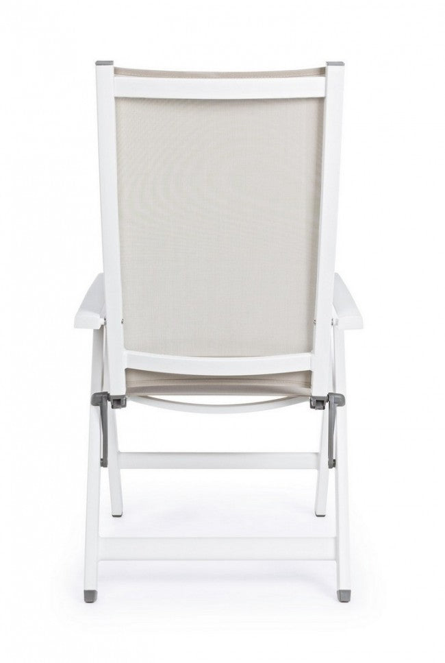 Poltrona per esterno Pieghevole CRUISE Bianco 59x71x h 113 cm