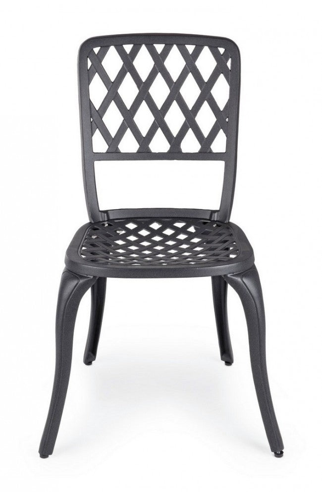 Sedia alluminio antracite esterno cm 44 x 46 x  89h
