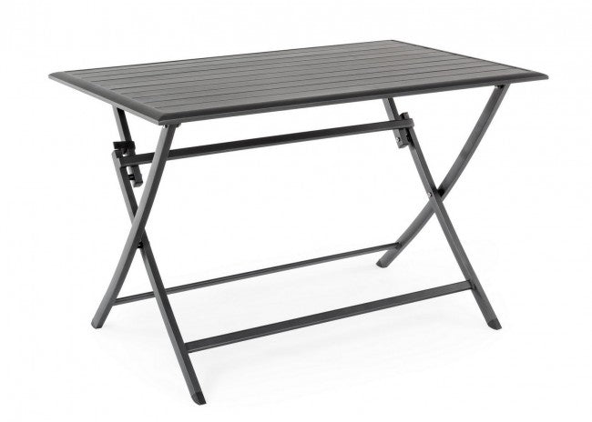 Tavolo per esterno in alluminio Antracite ELIN 110x70x h71 cm