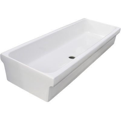 Lavabo a canale in ceramica 90x45x20 cm