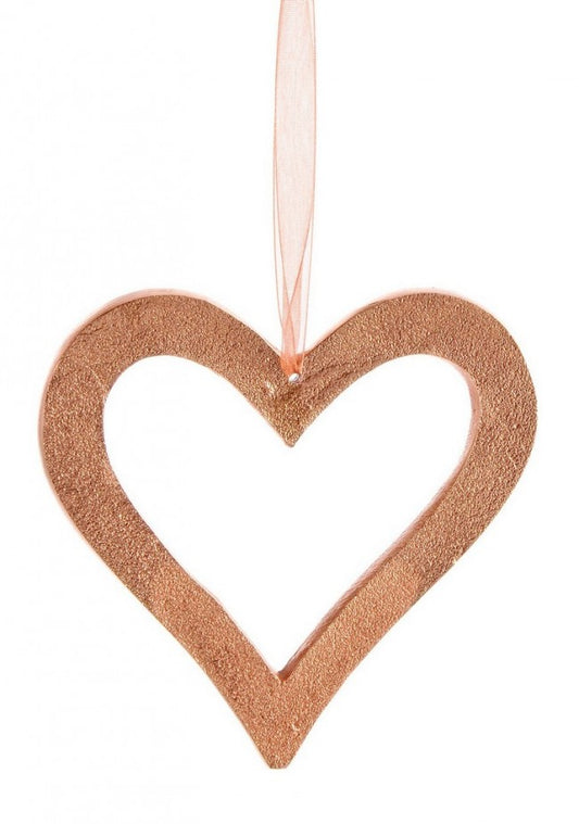 12x Pendaglio Amarante Cuore Rame L