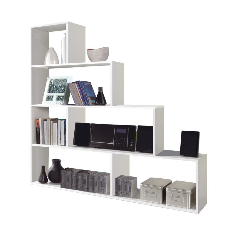 Libreria design  divisorio bianco a cubo cm 145 x 29 x 145 h