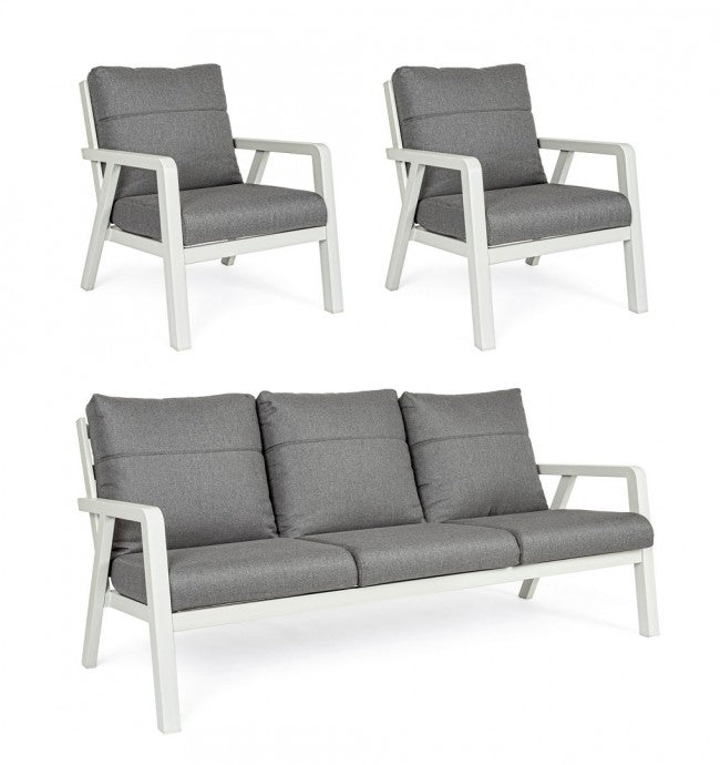 Set salotto 3 pz con cuscini Truman Lunar